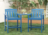 Tall Chairs Set of 2, HDPE Bar Stools with Connecting Tray, Bar Height T3623P408124