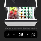 Modern Smart Side Table with Built-in Fridge, Wireless Charging, Temperature Control, Power Socket, W1172P178864