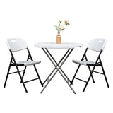 4pcs 47*54*84cm Garden Plastic Folding Chair White 40297169