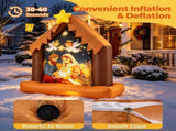 3.9 FT Christmas Inflatable Nativity Scene with Holy Family, Angels & Star, Built-in Cool White LED 39747804