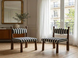 Modern Mid-Century Solid Wood Dining Chair, Upholstered Accent Chair with Round Wooden Legs, Retro B2792P602681