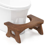 Teak Wood Toilet Stool with Non-slip Foot Pads 45048454
