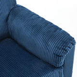 33 Inch Oversized Swivel Corduroy Lounge Chair - Plush Cushioned Armchair for Living Room, Bedroom, W1829P265013
