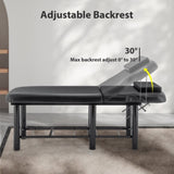 ZUN Professioanl Massage Table , Backrest Adjustable, Removable Headrest, Bottom Shelf Storage , Memory W1422142222