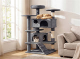 52" Tall Cat Tree Tower with Perches & Condos, Multi-Cat Playground with Scratching Posts 81736310