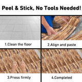 40 Pcs Wood Graining Peel & Paste Tilesing Detachable Self-Adhesive Wear Resistant 44350329