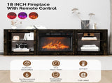 70 inch black gold oak double-sided cross fireplace cabinet 177.8 * 34.5 * 60cm 23 inch fireplace 86824001