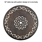 ZUN 32*32*41" Outdoor Cast Aluminum Round Dining Table 79229249