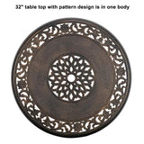 ZUN 32*32*41" Outdoor Cast Aluminum Round Dining Table 79229249