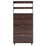 ZUN Entryway Bedroom Armoire,Shoe Cabinet,Wardrobe Armoire Closet, Drawers and Shelves, Handles, Hanging 00807844