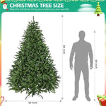 ZUN 7ft Pre-Lit Artificial Holiday Christmas Tree for Home, Office,Party Decoration w/700 Warm White 75110261