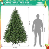 ZUN 7ft Pre-Lit Artificial Holiday Christmas Tree for Home, Office,Party Decoration w/700 Warm White 75110261