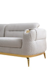 Zoe Modern style Sofa made with wood and Gold accents in Gray G150109334