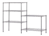 Changeable Assembly Floor Standing Carbon Steel Storage Rack Silver 54924418