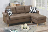 Living Room Corner Sectional Light Coffee Polyfiber Chaise sofa Reversible Sectional HS00F6458-ID-AHD