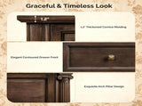 () Double-Row 6-Drawer Chest Painted MDF Drawer Unit Painted Drawer Dresser 71136412
