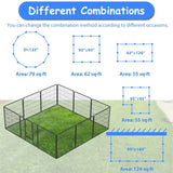 ZUN Dog Pens Outdoor 32" Height Foldable 12 Panels Heavy Duty Metal Portable Dog Playpen Indoor W1422120890