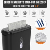 10-Sheet Strip Cut Paper, P-2 Security Level with 3.17-Gallon Basket, CD & Credit Card 70278302