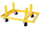 750lbs Rolling Engine Stand,Adjustable Width And Length, with 2pcs Buckle Straps,Yellow--Self-pickup 64415047