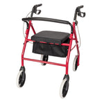 ZUN Iron Walker with Wheels Black & Red 48381029