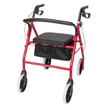 ZUN Iron Walker with Wheels Black & Red 48381029