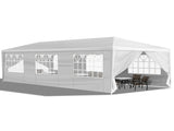 10'x30' Outdoor Party Tent with 8 Removable Sidewalls, Waterproof Canopy Patio Wedding Gazebo, White 97185781
