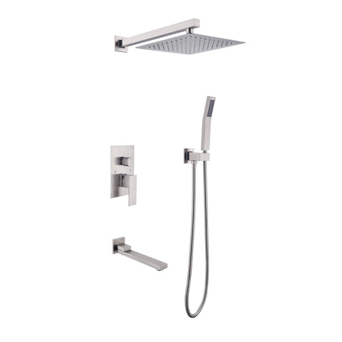 ZUN 10" Rain Shower Head Systems Wall Mounted Shower W2287141160