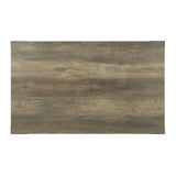 Rustic Oak Coffee Table with Bottom Shelf B062P185677