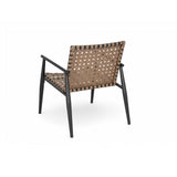 Modern Outdoor Chat Set 2 PE Rattan Chairs Black Steel & Tempered Glass Side Table Durable & N769P248124B