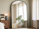 71"x26" Arched Full Length Mirror Freestanding Full Body Floor Mirror, Black 02152745