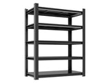 5-Tier Metal Storage Shelving, Industrial Utility Rack, Adjustable Height Bookcase for Living Room, 05405034