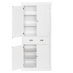 ZUN FCH Single Drawer Double Door Storage Cabinet White 56206735