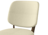 Dellers Mid-Century Modern Upholstered Dining Chairs in Oatmeal with Dark Brown Solid Wood Legs B127P495084