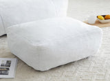 Giant Bean Bag Chair withFootstool, Oversized Bean Bag for Adults and Kids, Faux Fur Shell-Shaped W2677P306793