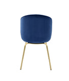 Chuchip Blue Velvet & Gold Finish Side Chair B2726P243291