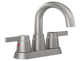Bathroom Faucet Brushed Nickel 2-Handle Bathroom Sink Faucet 360 Degree High Arc Swivel Spout 60669503