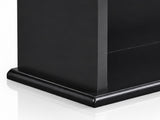 Black painted MDF bathroom wall cabinet with double doors and vertical-groove detailing 97986776