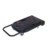 ZUN Capacity Black Plastic Steel Body Foldable Platform Trolley Push Hand Cart Black-1pc W2181P229025