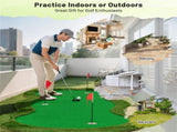 10x5ft Golf Putting Mat - 3 Real-Sized HolesFlags, High-Density PPPE Turf, Indoor/Outdoor 19830829