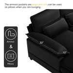 ZUN [New]110*55" Modern U-shaped Sectional Sofa with Waist Pillows,6-seat Upholstered 23516326