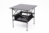 ZUN 1-piece Folding Outdoor Table with Carrying Bag,Lightweight Aluminum Roll-up Square Table for W24172223