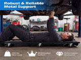 4 Level Adjustable Backrest Mechanic Rolling Creeper, Heavy Duty 6 Swivel Casters Garage Repair Cart 73736907