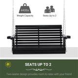 2 Seater Outdoor Patio Swing Chair-Black 53688413