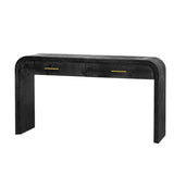 ZUN Unique Retro Silhouette Console Table with Open Style, Two Top Drawers for Entrance, Dinning Room, 00491341