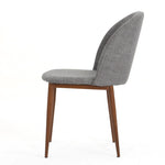 ZUN Mid-Century Dining Chair Fabric Upholstered Chair , Light Gray 60808.00