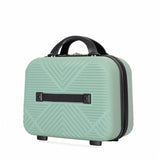 4-piece ABS lightweight suitcase, 14 inch makeup box, aircraft wheels OLIVE GREEN W284P149259
