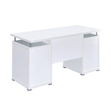 ZUN 55-inch Office Computer Desk with2 Drawers in White B016P210454