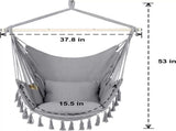 Pillow Tassel Hanging Chair Light Gray 86995198