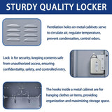 ZUN 3 Door 72"H Metal Lockers With Lock for Employees,Storage Locker Cabinet for Home Gym Office School 90053393