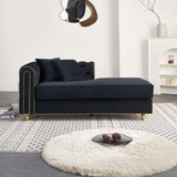 66.9''W Velvet Chaise Lounge,Luxury Modern Chaise Furniture,Tufted Back with 2pcs toss pillows for W579P224635
